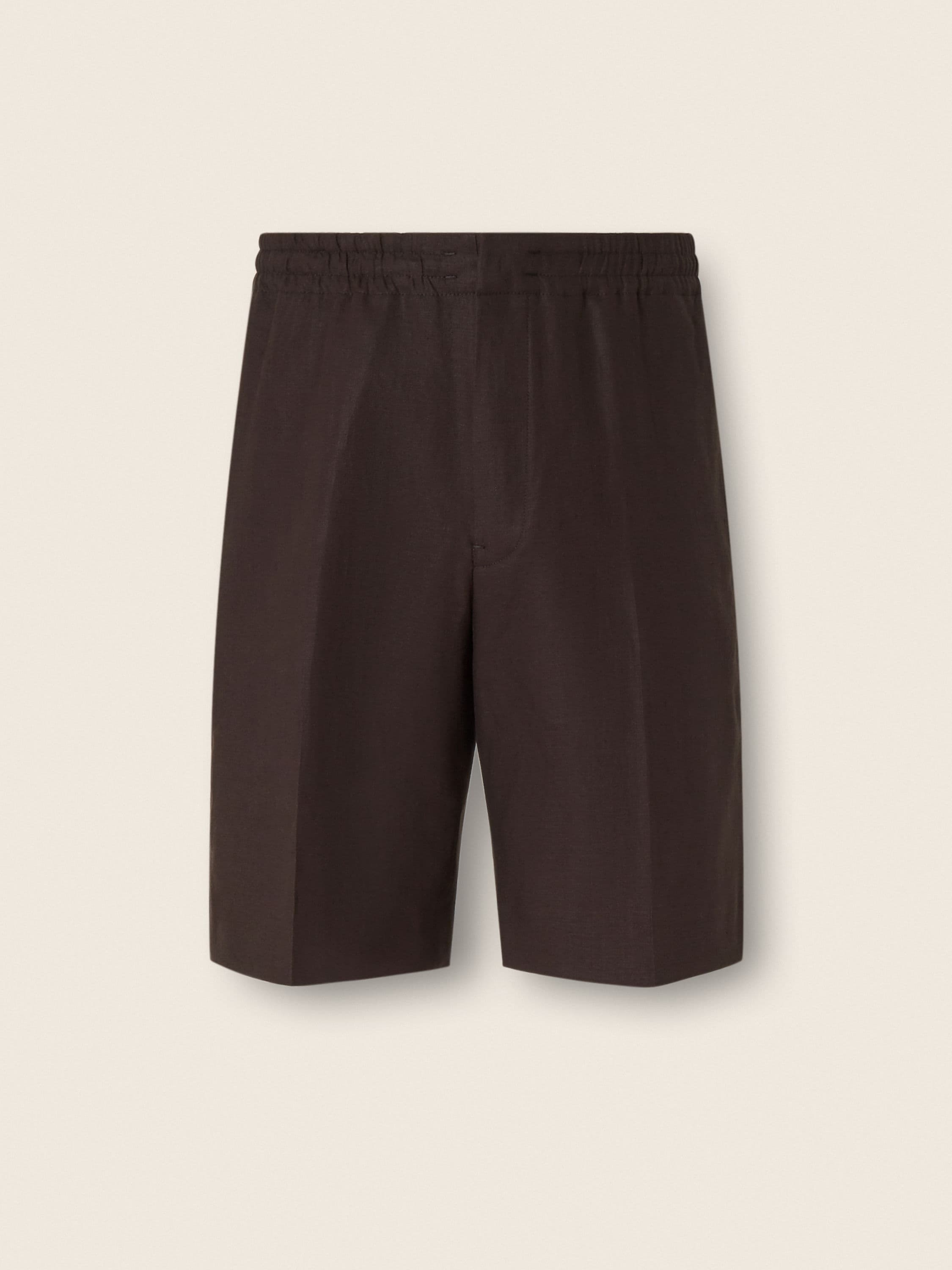 Zegna Dark Brown Oasi Lino Shorts