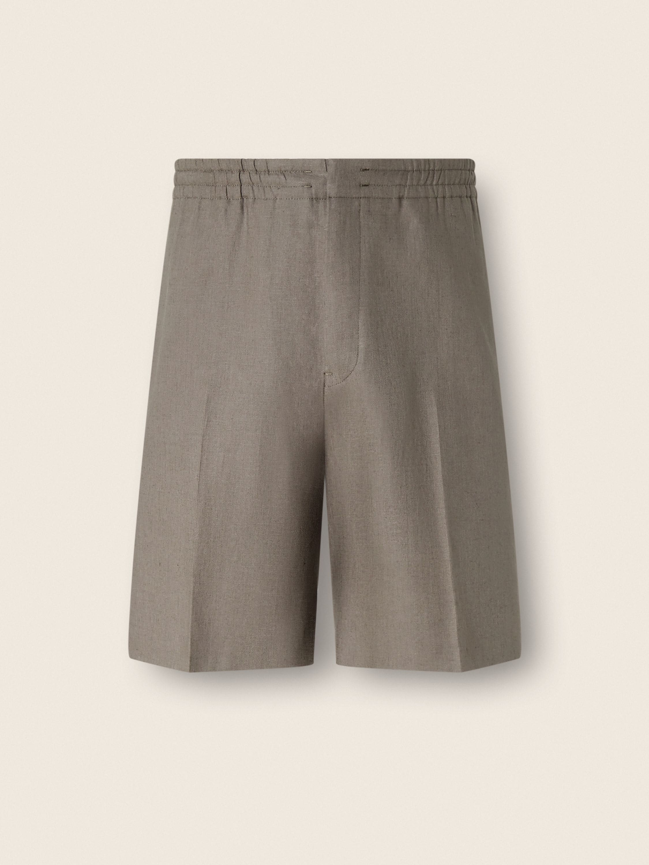Zegna Dark Taupe Oasi Lino Shorts