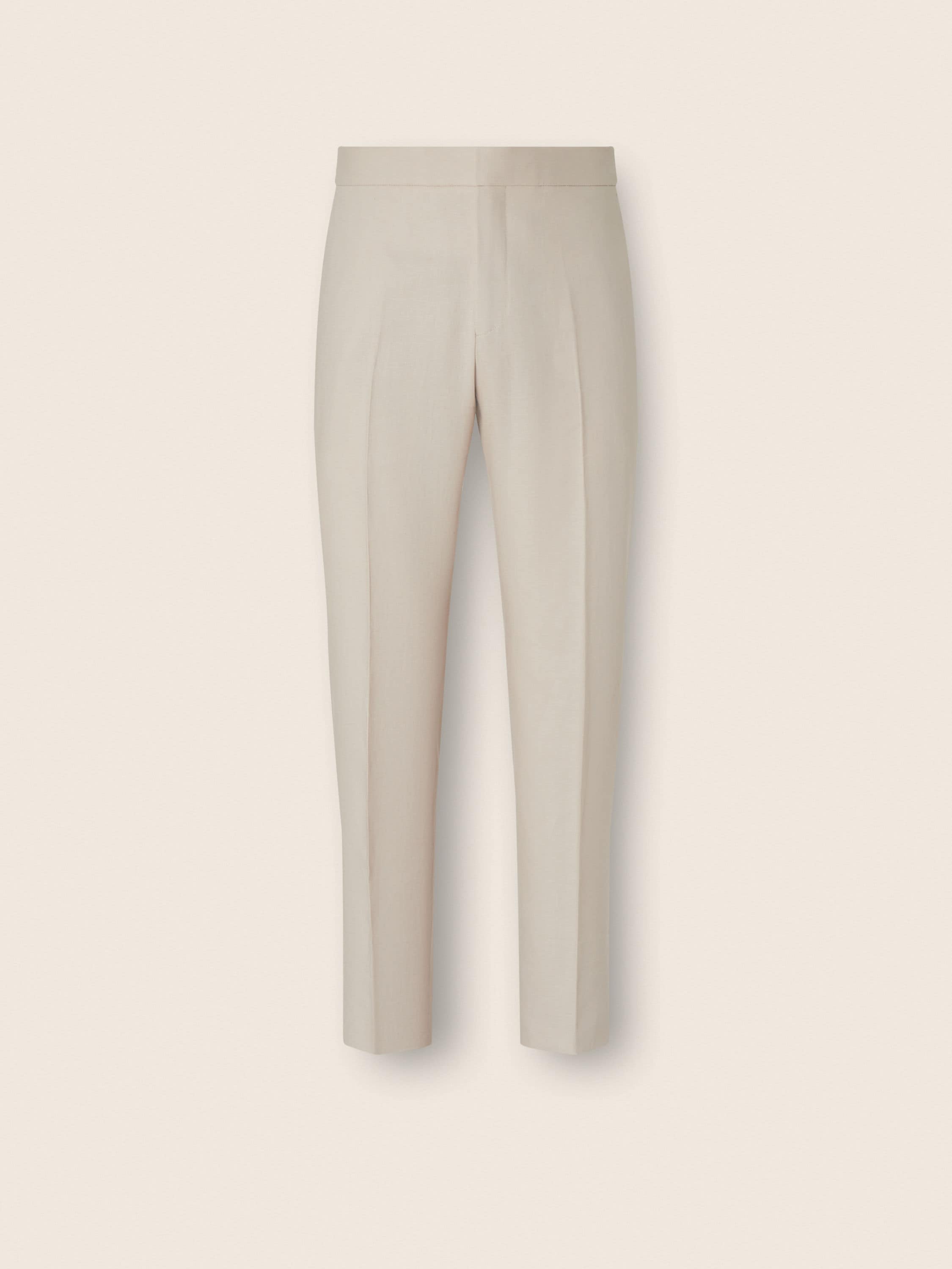 Zegna Ivory Oasi Lino Pants