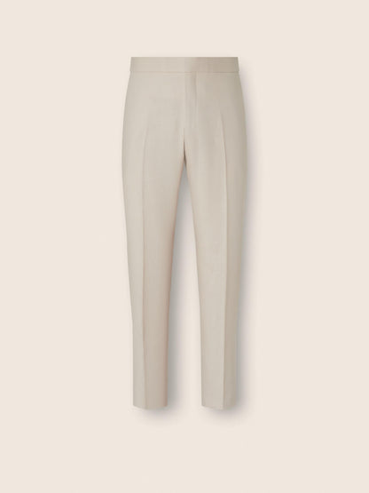 Zegna Ivory Oasi Lino Pants