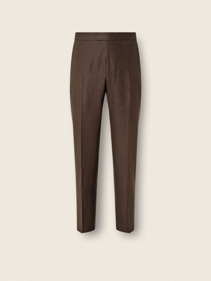 Zegna Dark Brown Oasi Lino Pants