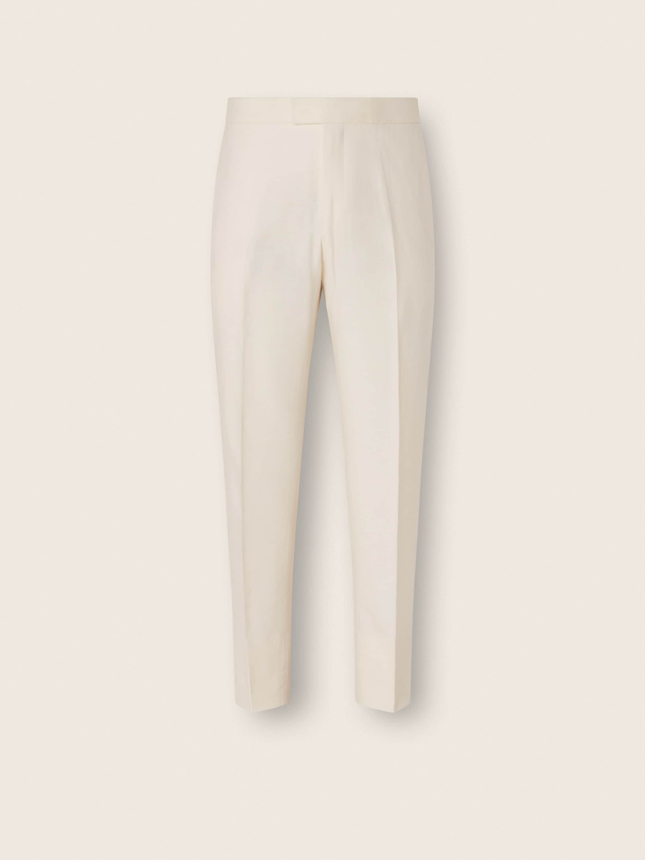 Zegna White Oasi Lino Pants