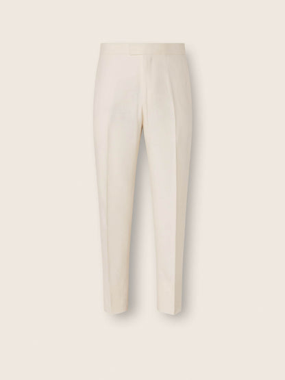 Zegna White Oasi Lino Pants