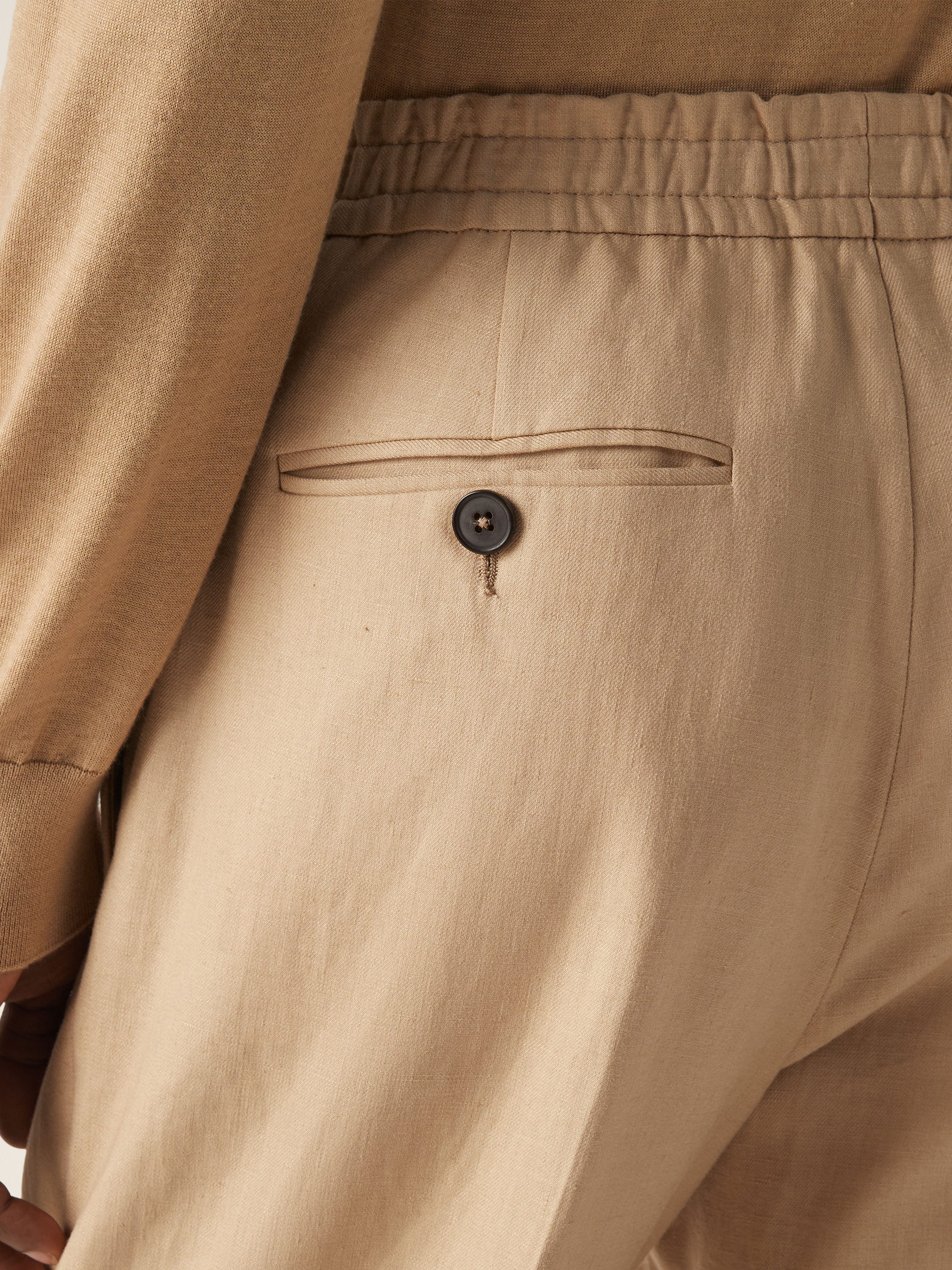 Zegna Beige Oasi Lino Pants