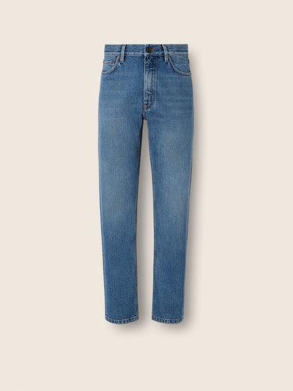 Zegna Light Blue Bleached Cotton Roccia Jeans
