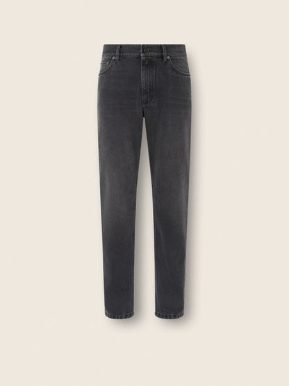 Zegna Black Stone-Washed Cotton Roccia Jeans