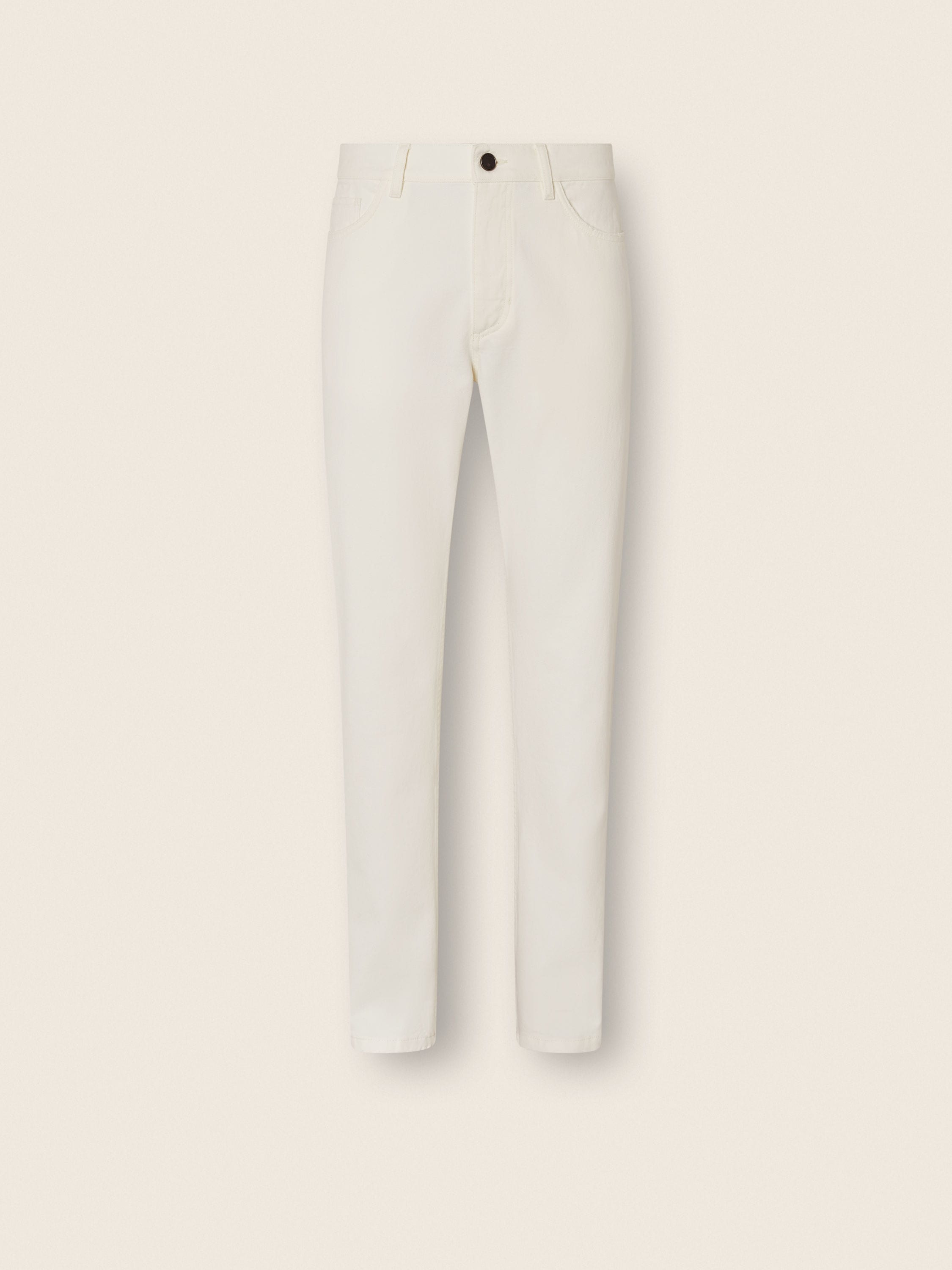 Zegna White Stone-Washed Cotton Roccia Jeans