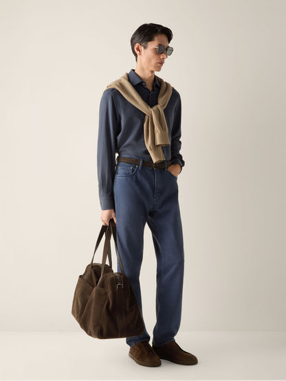 Zegna Dark Indigo Blue Cotton Roccia Pants