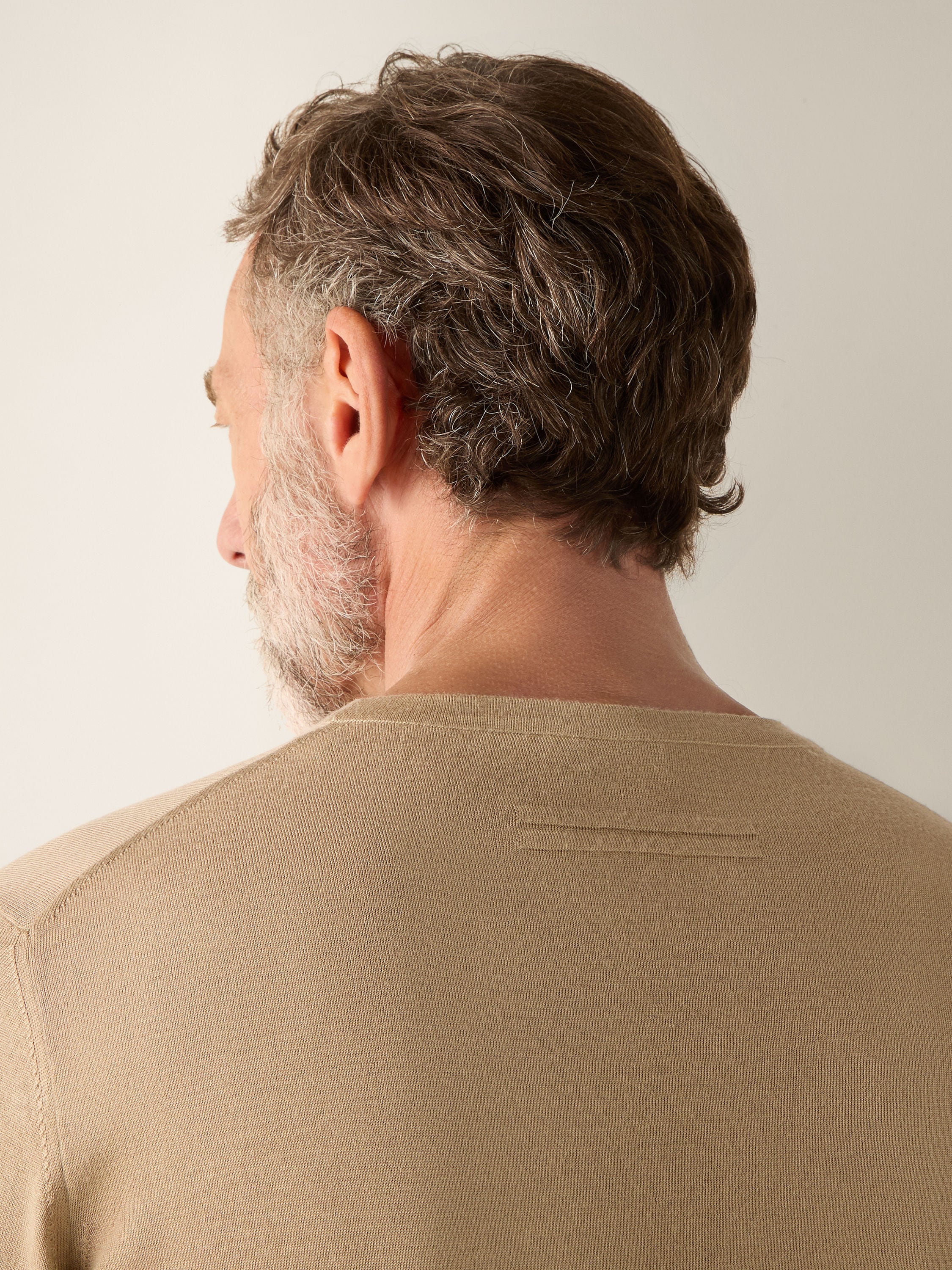 Zegna Beige Mlange Cashseta Crewneck