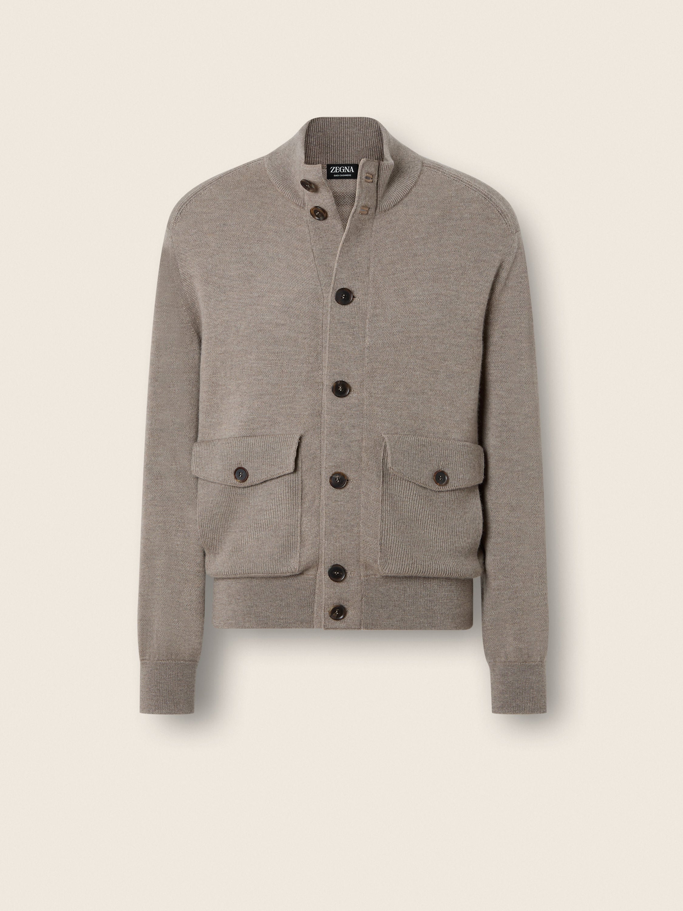 Zegna Light Taupe Mlange Cashmere Blouson