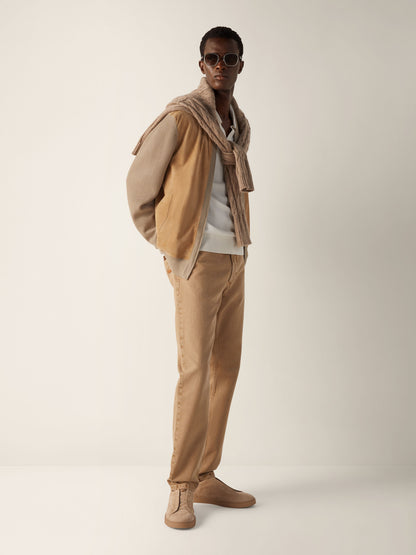 Zegna Beige Cashmere Bomber