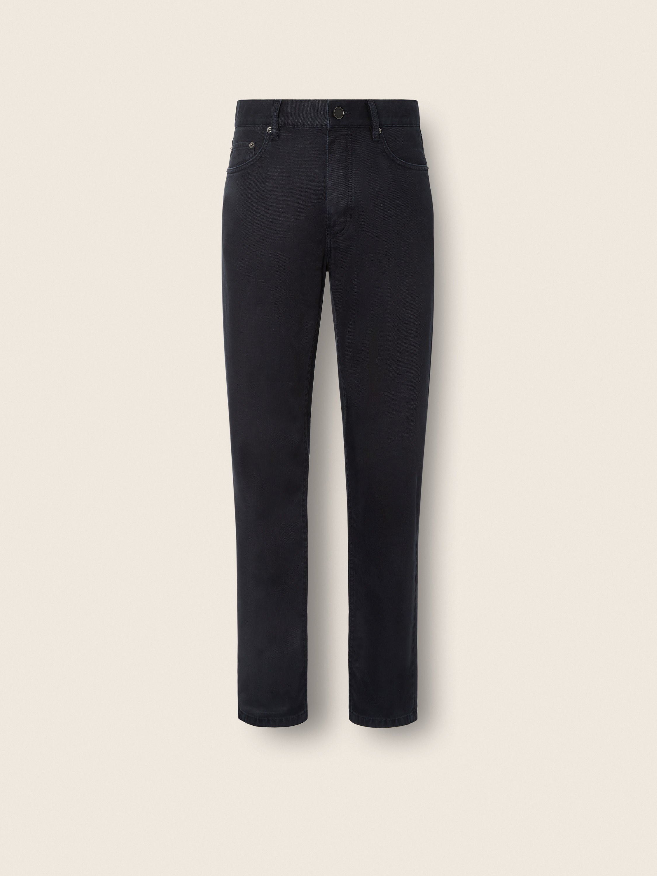 Zegna Navy Blue Stretch Cotton And Linen Roccia Pants
