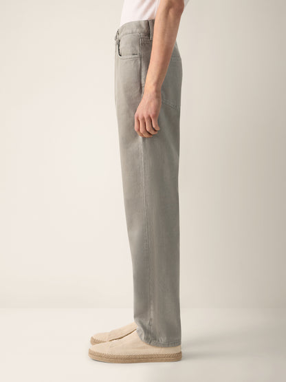 Zegna Dark Taupe Stretch Cotton And Linen Roccia Pants