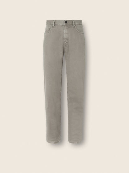 Zegna Dark Taupe Stretch Cotton And Linen Roccia Pants