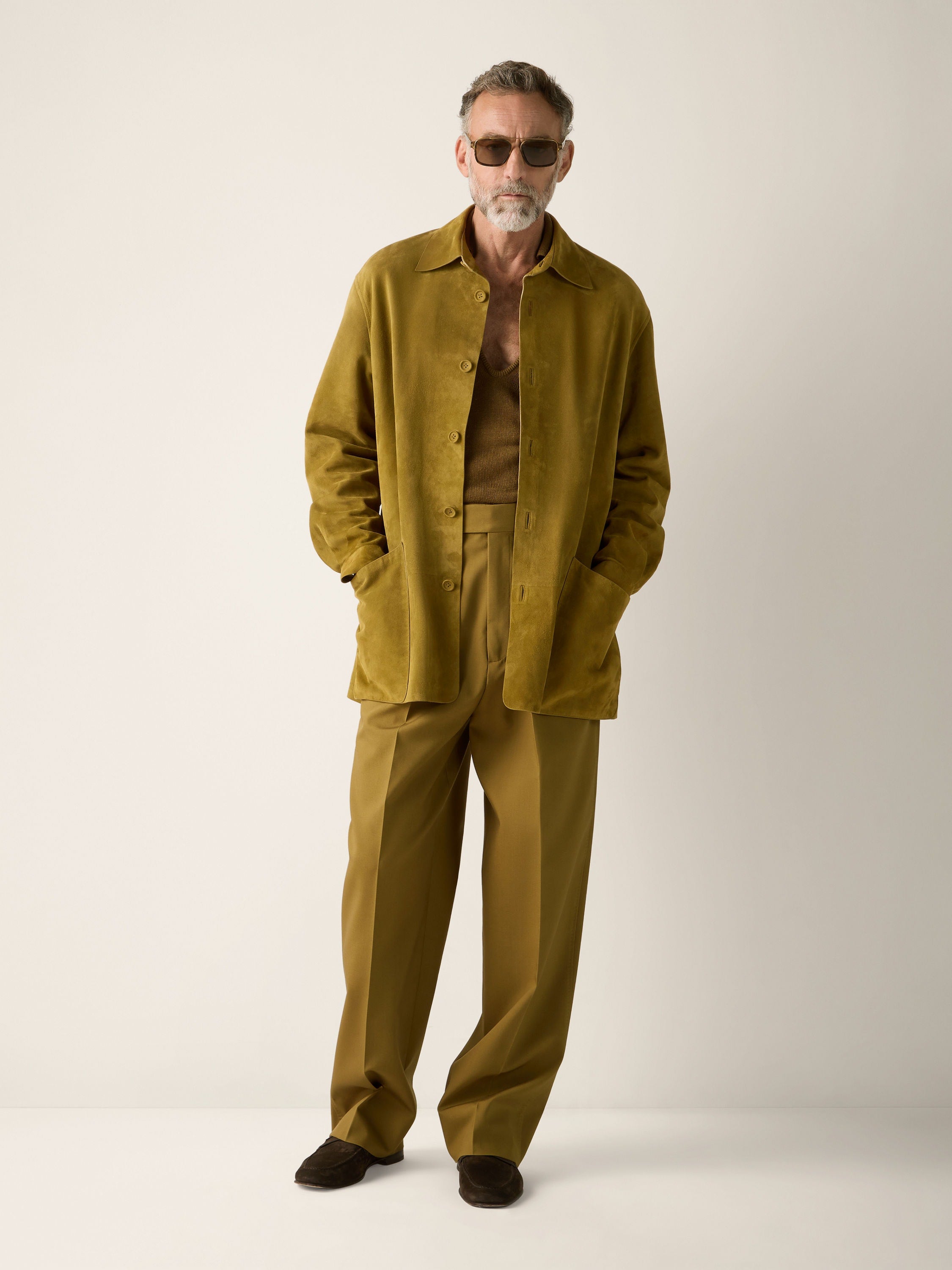 Zegna Olive Green Oasi Lino Polo Shirt
