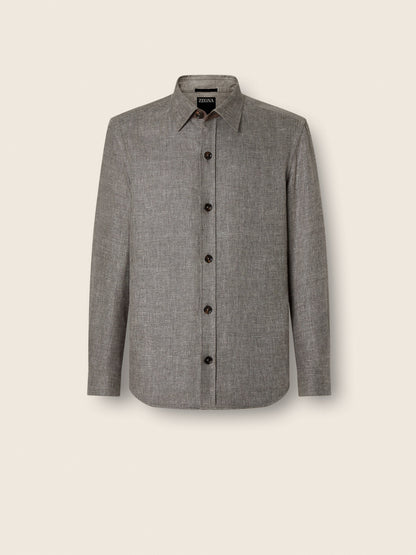 Zegna Cashmere Linen And Silk Overshirt