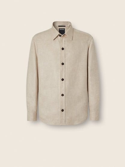 Zegna Cashmere Linen And Silk Overshirt