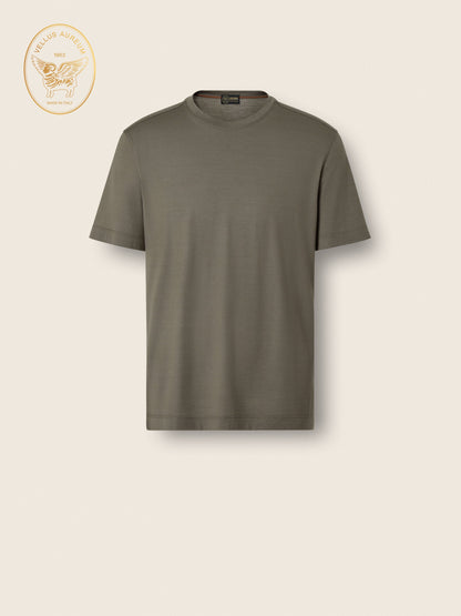 Zegna Dark Taupe Vellus Aureum T-Shirt