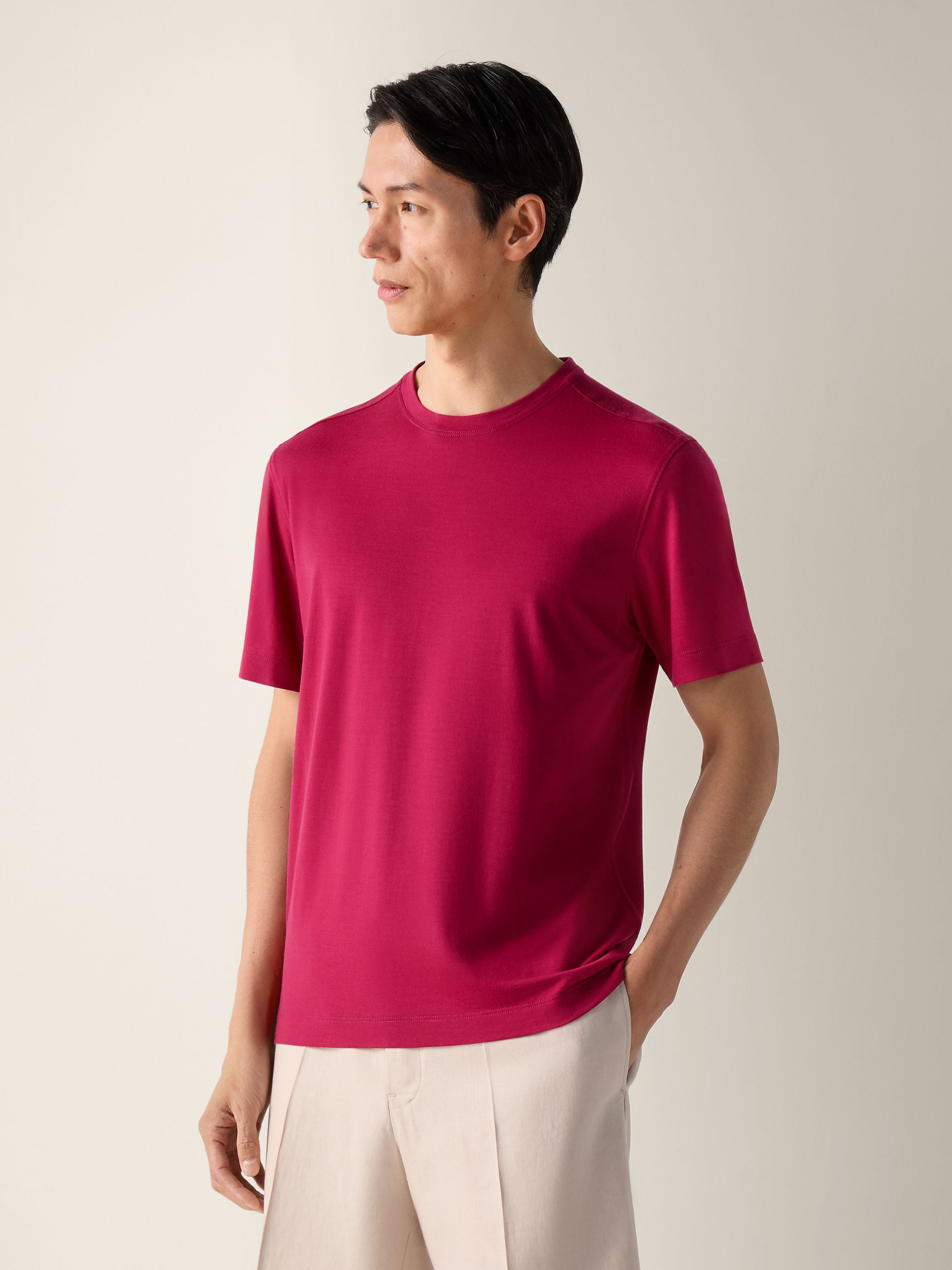 Zegna Dark Pink Vellus Aureum T-Shirt