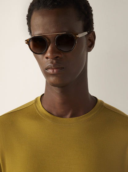Zegna Olive Green Vellus Aureum T-Shirt