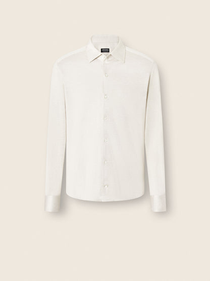 Zegna Silk Linen And Cotton Shirt