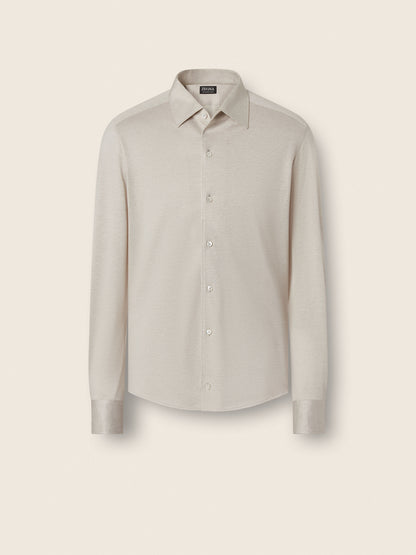 Zegna Silk Linen And Cotton Shirt