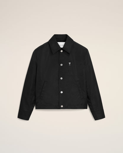 Black Nylon Ami De Coeur Stud Buttoned Jacket