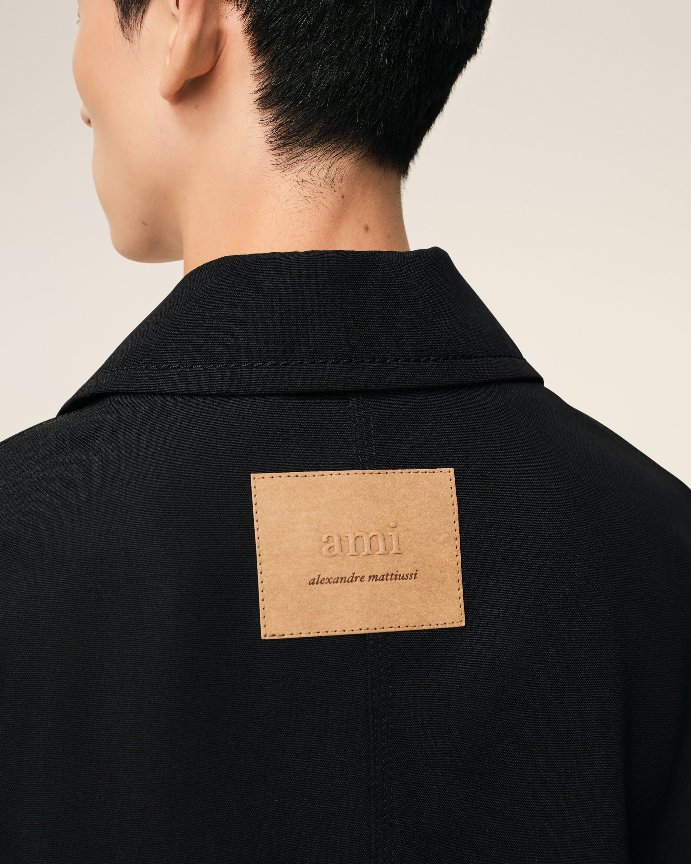 AmiParis Black New Wool Worker Jacket