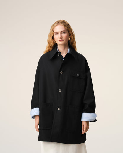 AmiParis Black New Wool Worker Jacket