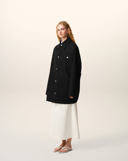 AmiParis Black New Wool Worker Jacket