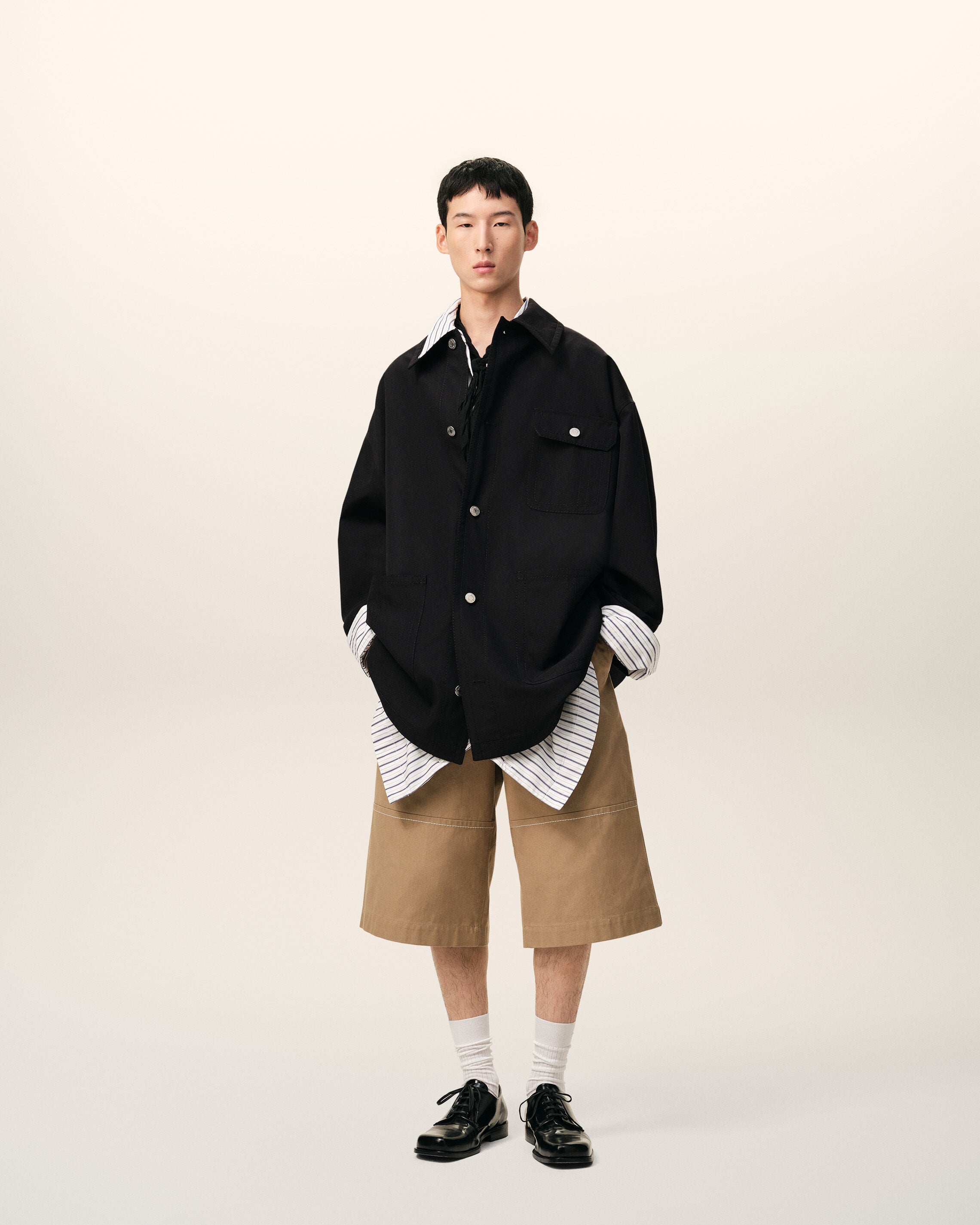 AmiParis Black New Wool Worker Jacket