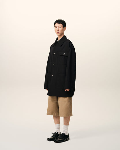 AmiParis Black New Wool Worker Jacket