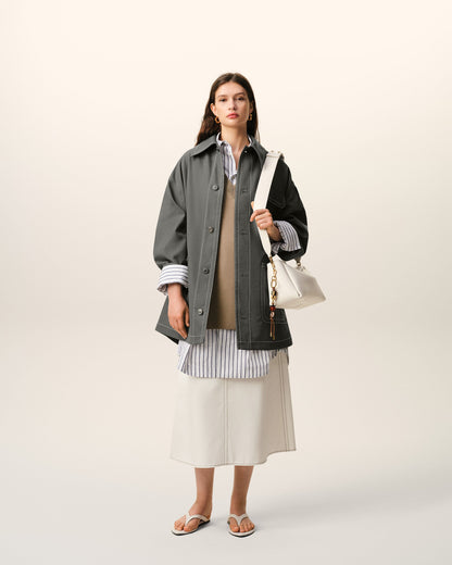 AmiParis Grey New Wool Worker Jacket