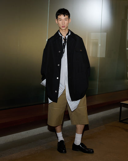 AmiParis Black New Wool Worker Jacket