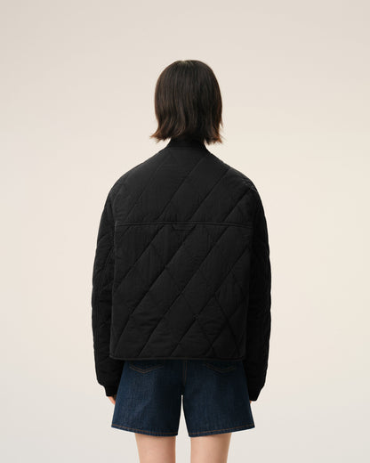 AmiParis Black Nylon Padded Jacket