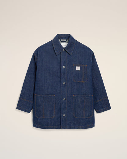 Blue Cotton Ami Paris Heritage Label Worker Jacket