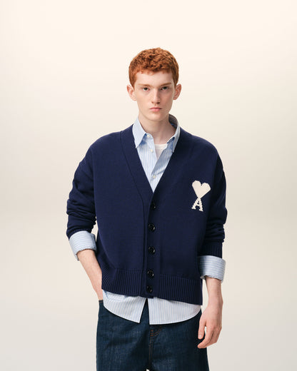 Blue Wool Ami De Coeur Cardigan