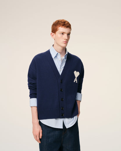 Blue Wool Ami De Coeur Cardigan