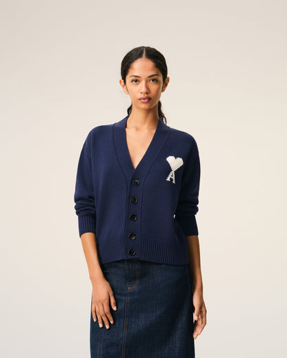 Blue Wool Ami De Coeur Cardigan