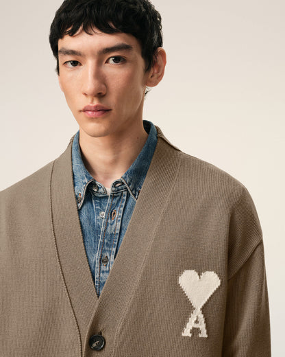 Beige Wool Ami De Coeur Cardigan