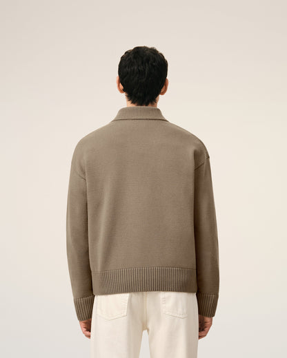 Beige Wool Ami De Coeur Cardigan
