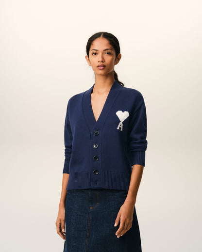 Blue Wool Ami De Coeur Cardigan