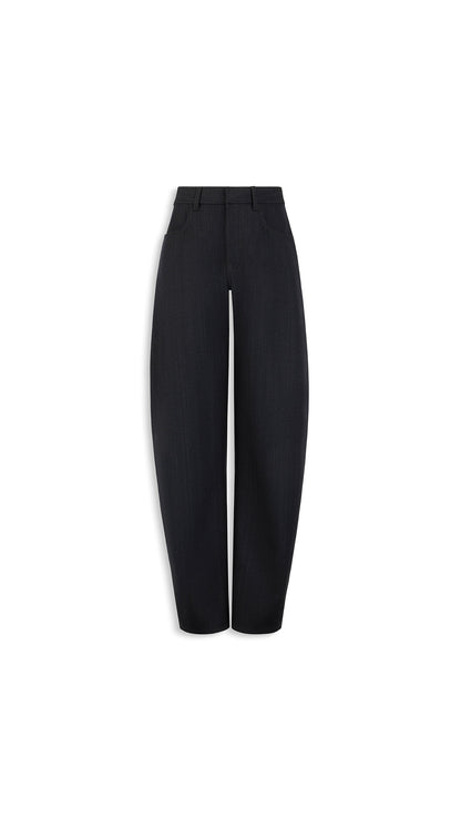 Alaïa Round Wool Denim Pants