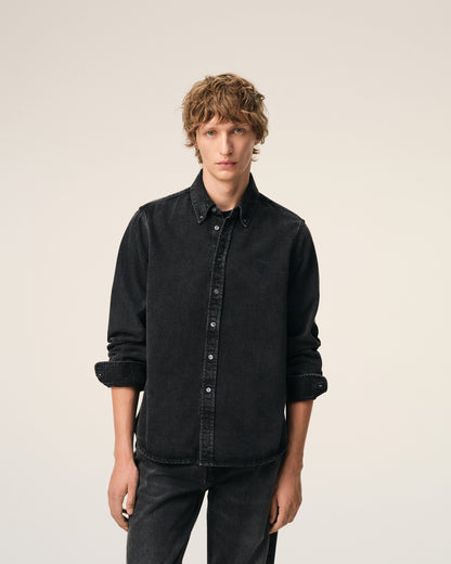 Black Denim Cotton Ami De Coeur Shirt