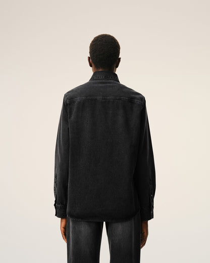 Black Denim Cotton Ami De Coeur Shirt