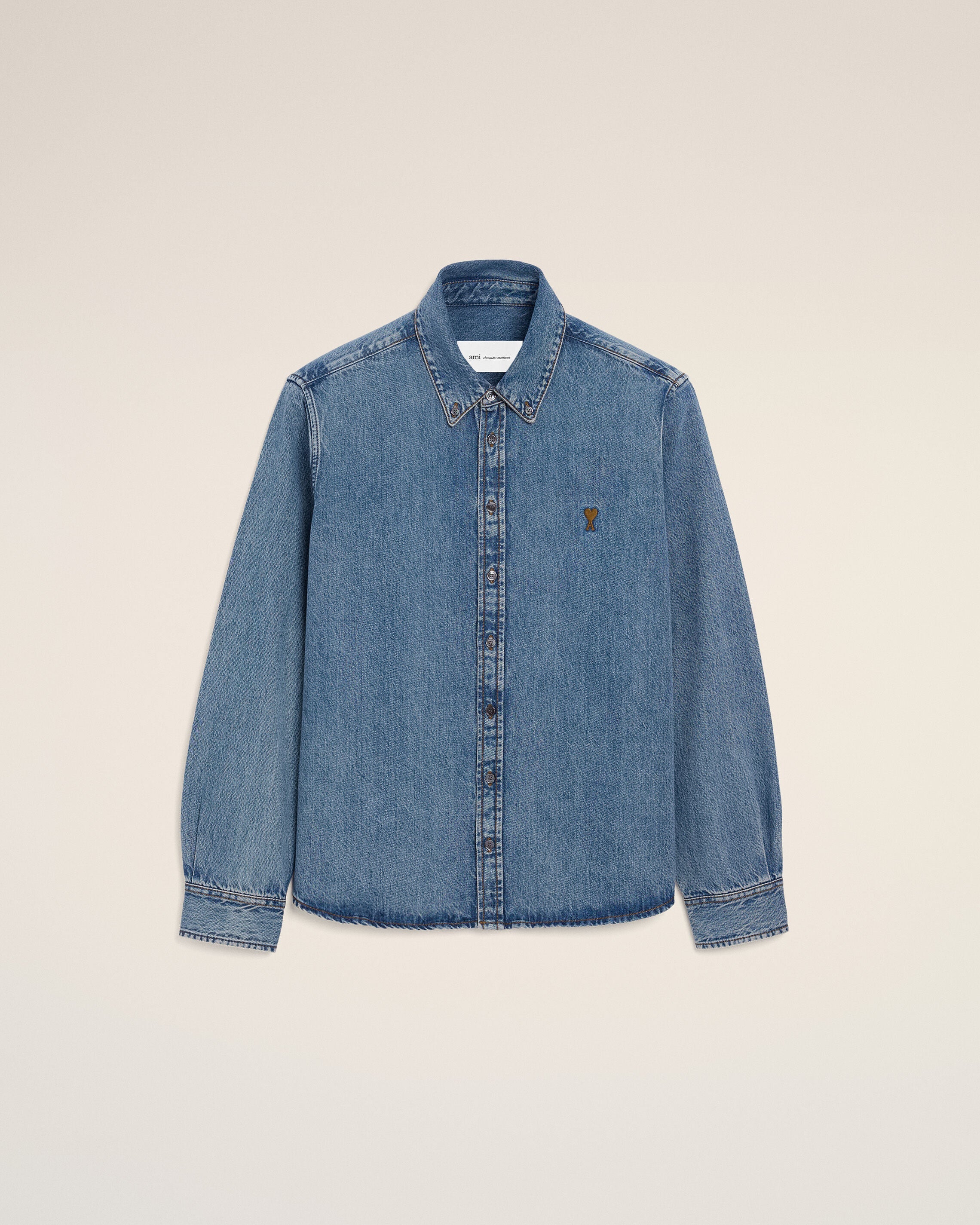 Blue Denim Cotton Ami De Coeur Shirt