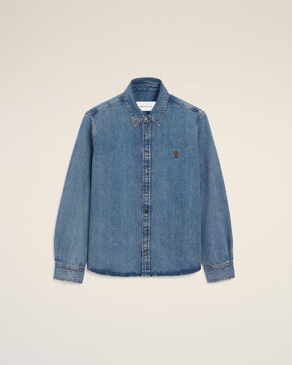 Blue Denim Cotton Ami De Coeur Shirt