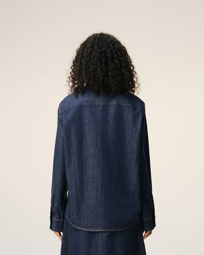 Blue Denim Cotton Ami De Coeur Shirt