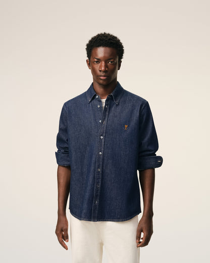 Blue Denim Cotton Ami De Coeur Shirt