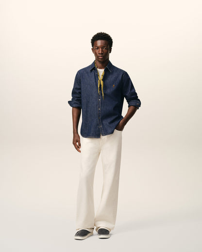 Blue Denim Cotton Ami De Coeur Shirt